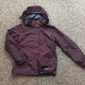 Maroon Eddie Bauer Rain Jacket